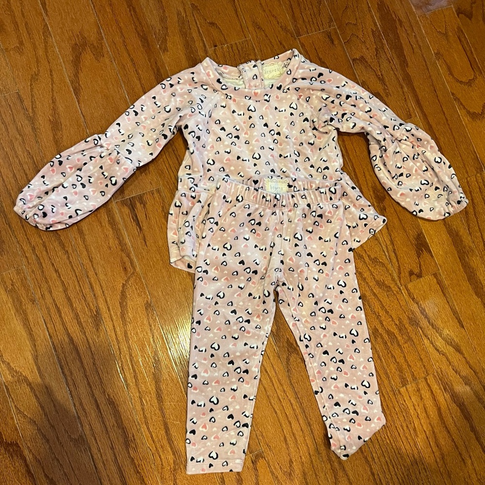 btween Pink Heart Kids Matching Set